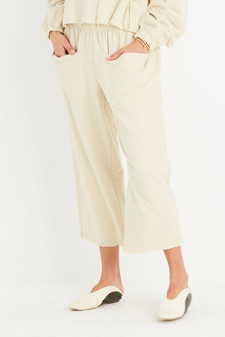 French Terry Slouchy Pocket Crop Pants