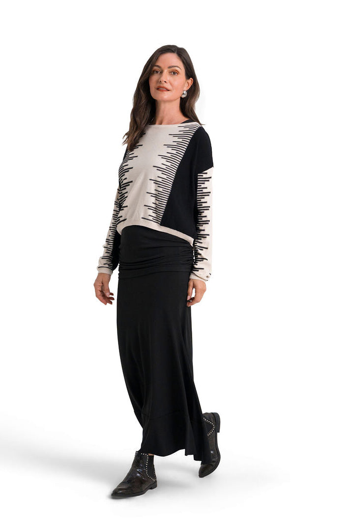 Matte Jersey Bias Skirt - Black