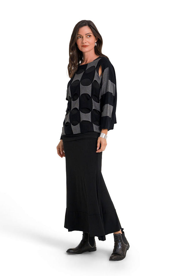 Matte Jersey Bias Skirt - Black