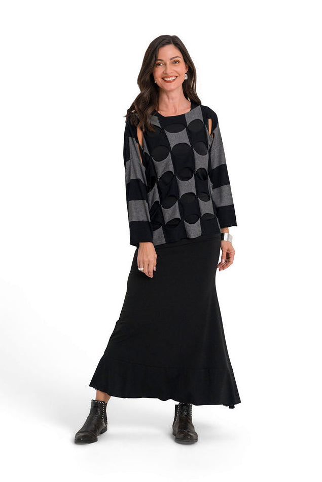Matte Jersey Bias Skirt - Black