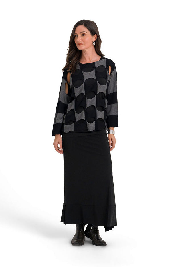 Matte Jersey Bias Skirt - Black