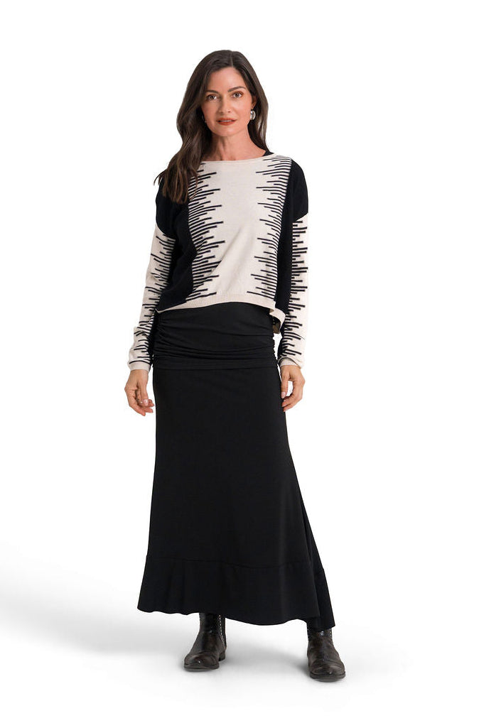 Matte Jersey Bias Skirt - Black