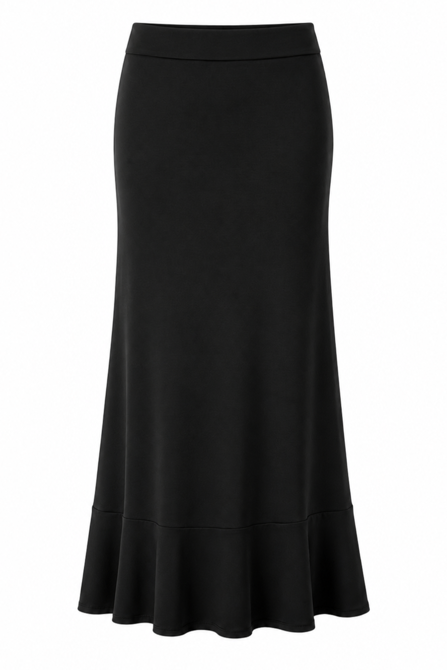 Matte Jersey Bias Skirt - Black