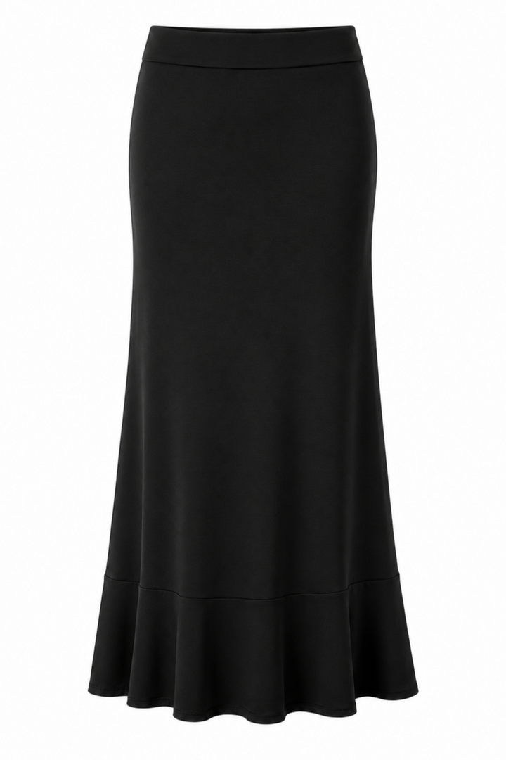Matte Jersey Bias Skirt - Black