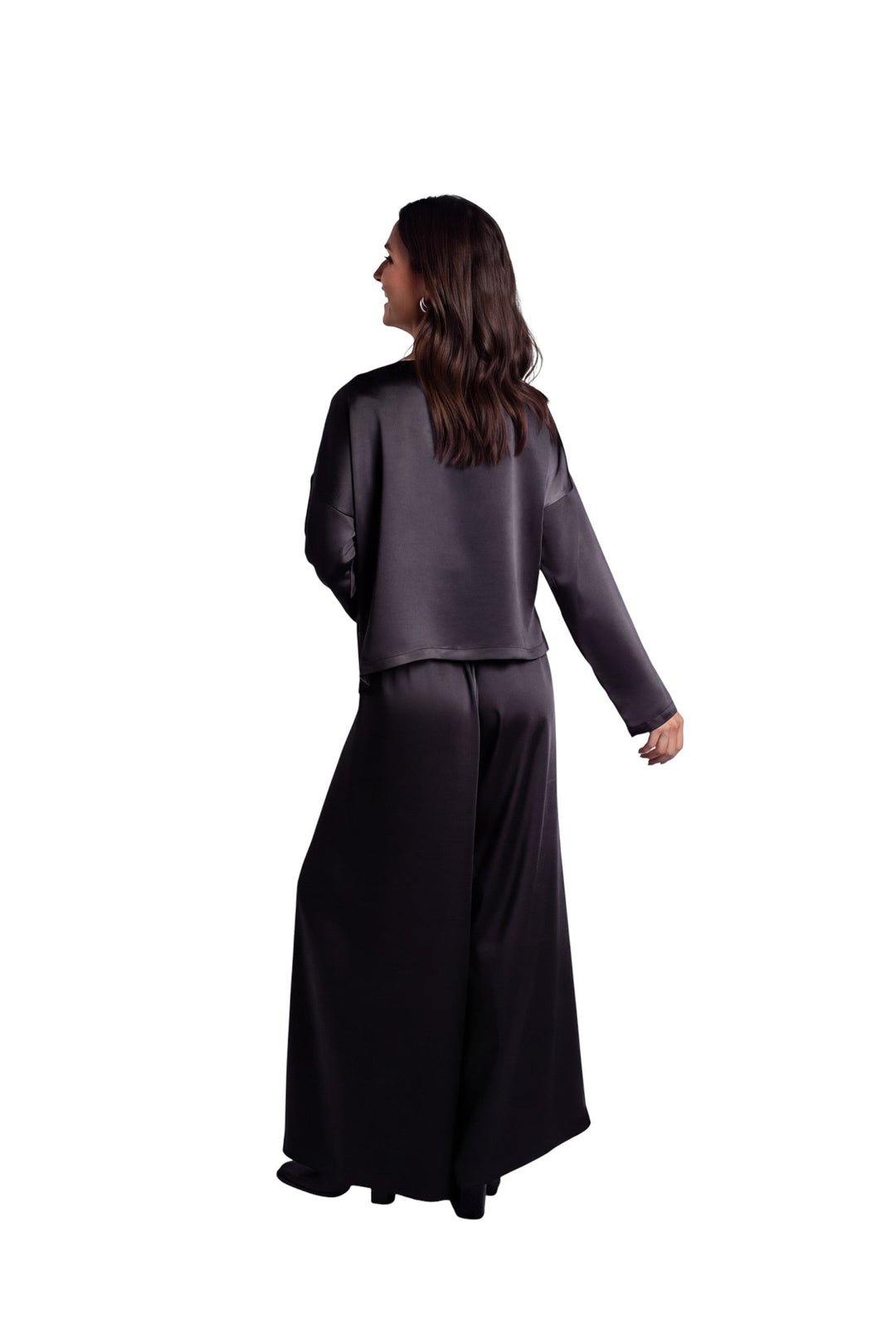 Sateen Evening Tee - Black