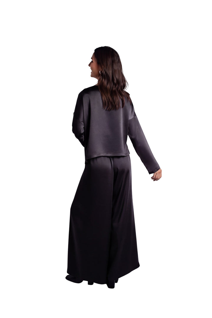 Sateen Evening Tee - Black