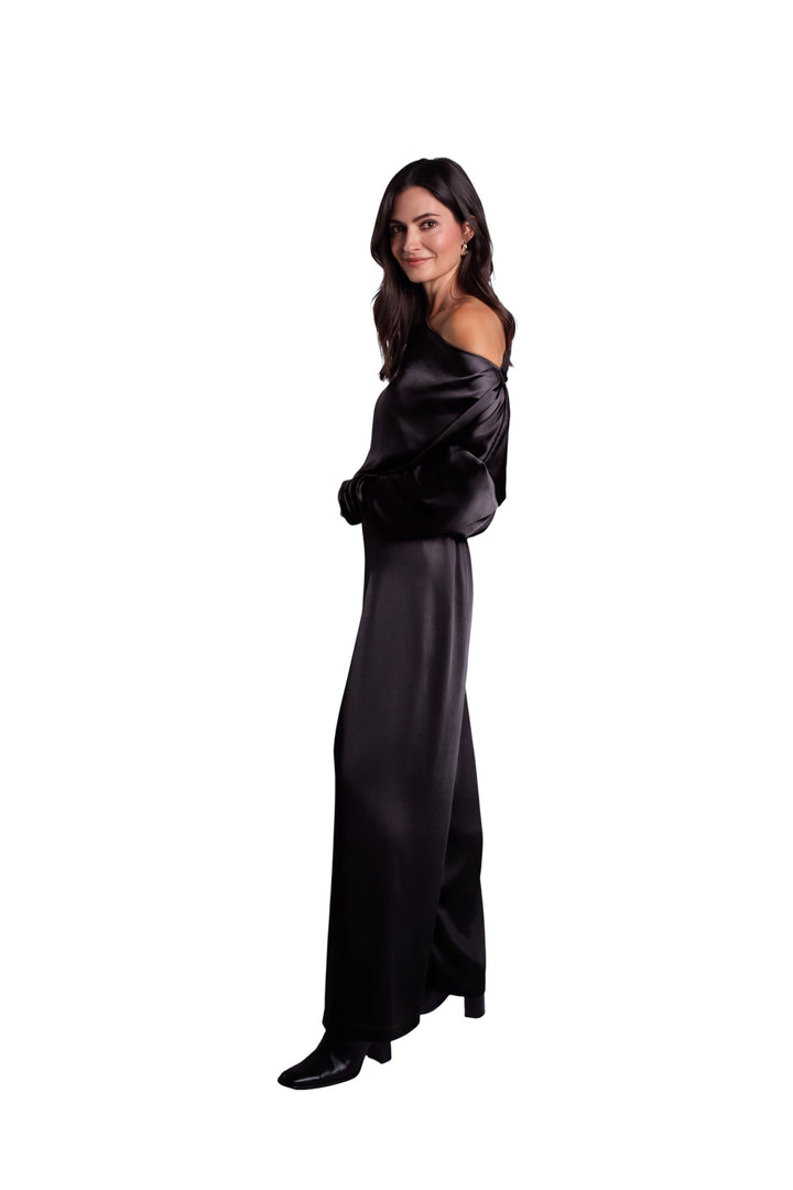 Sateen Evening Tee - Black