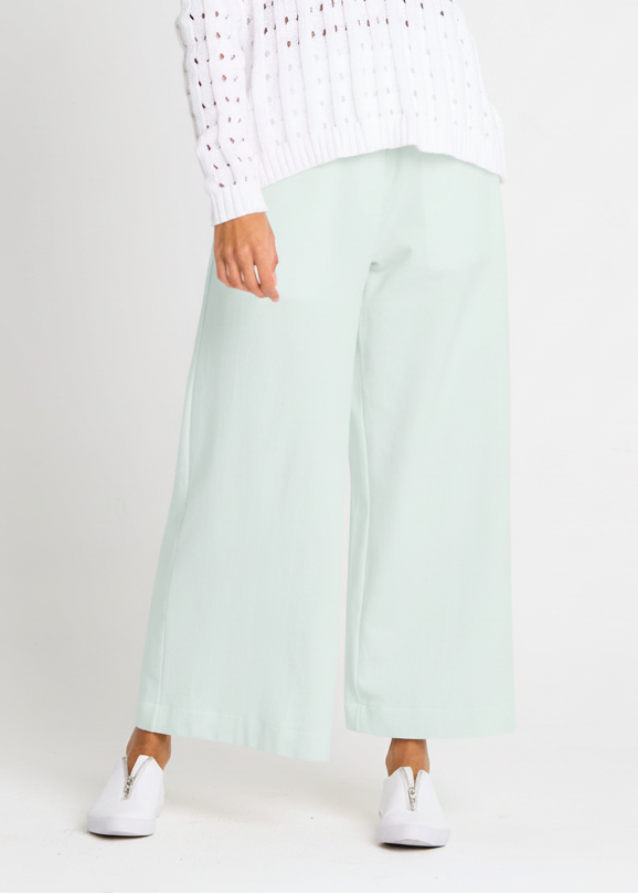 French Terry Flooded Pants - Mint