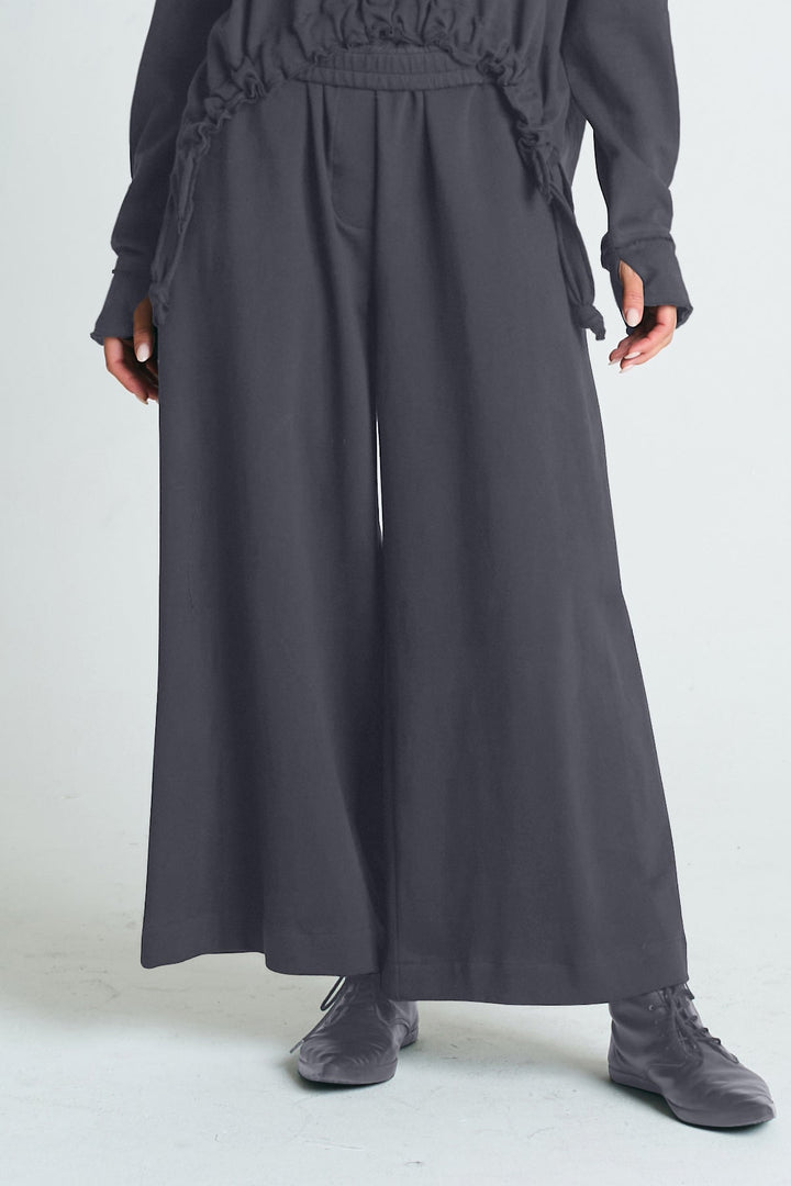 French Terry Flooded Pants - Lava