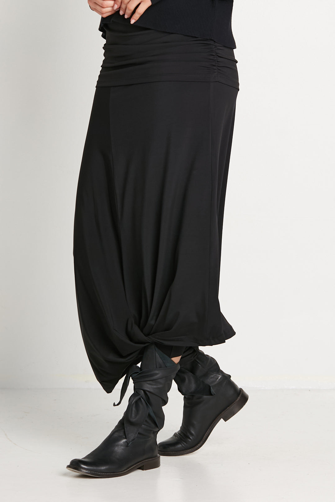 Matte Jersey Twist Skirt