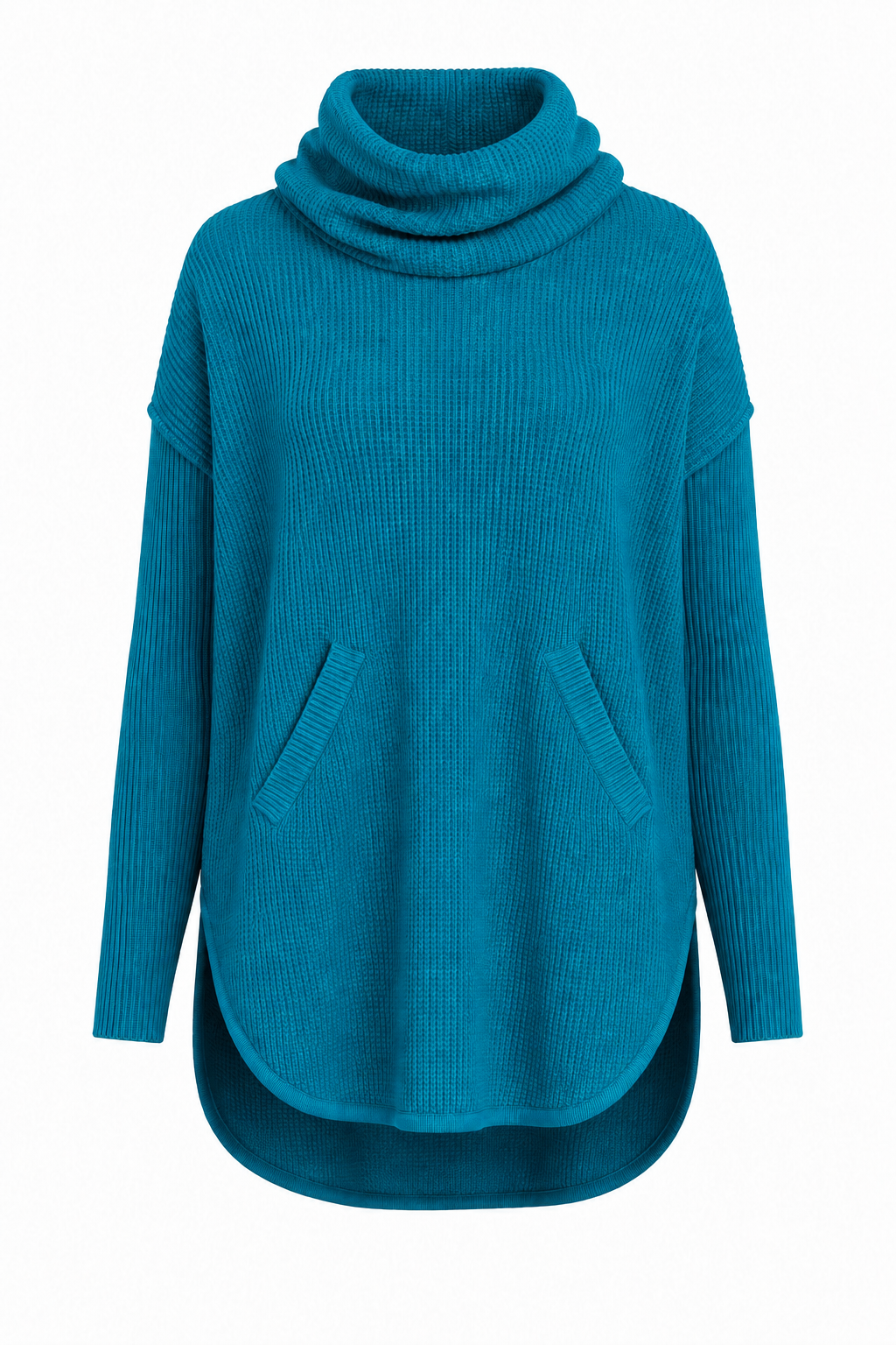 Pima Cotton Waffle Cowl Sweater - Galaxy
