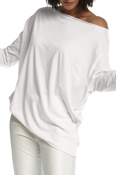 Pima Cotton Off The Shoulder Tee