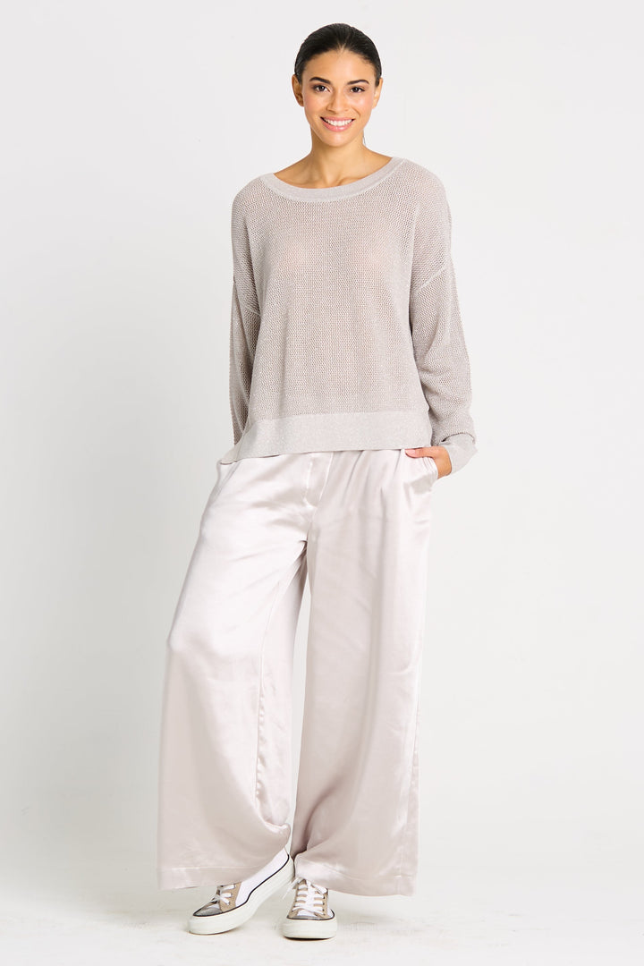 Pima Cotton Metallic Mini Seed Stitch