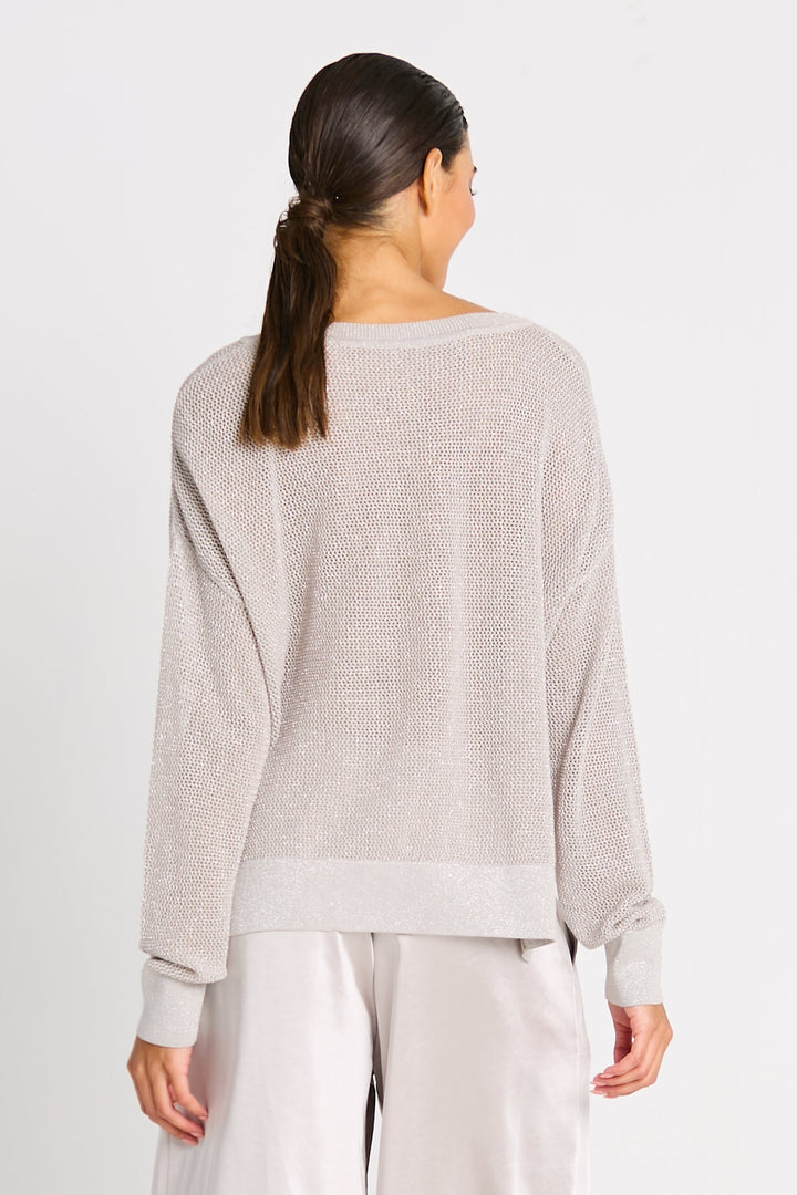 Pima Cotton Metallic Mini Seed Stitch