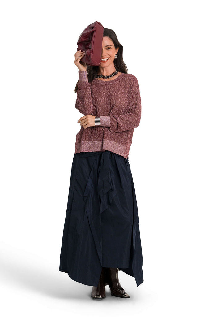 Nylon Wrap Skirt - Midnight