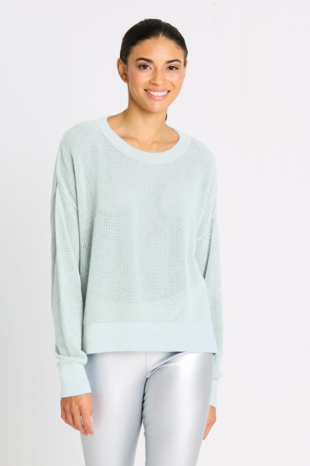 Pima Cotton Metallic Mini Seed Stitch