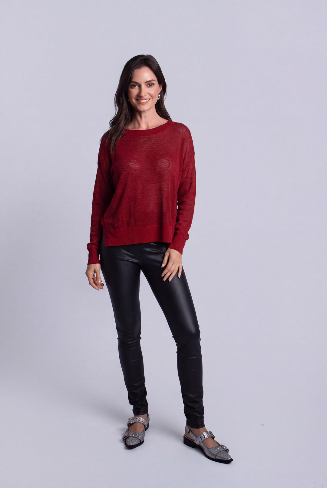 Pima Cotton Mini Seed Stitch - Ruby