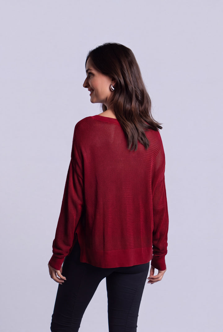 Pima Cotton Mini Seed Stitch - Ruby
