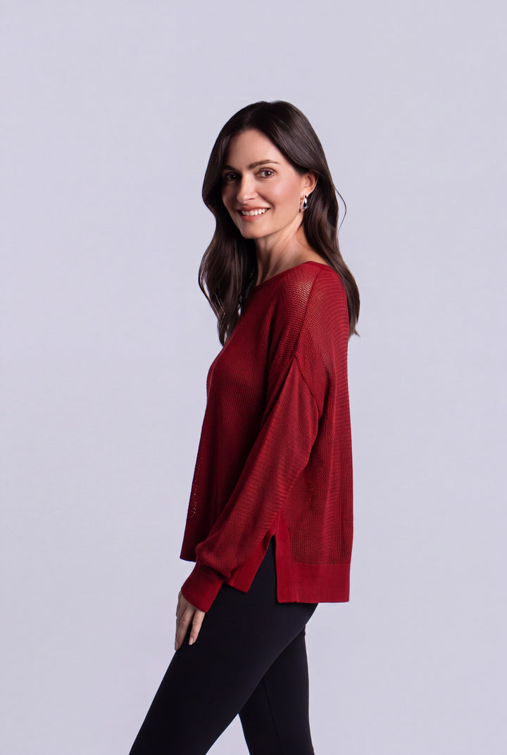 Pima Cotton Mini Seed Stitch - Ruby