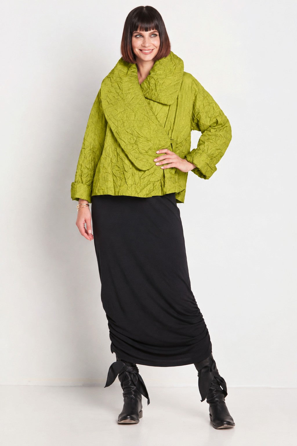 Crushed Nylon Dinner Jacket - Guacamole