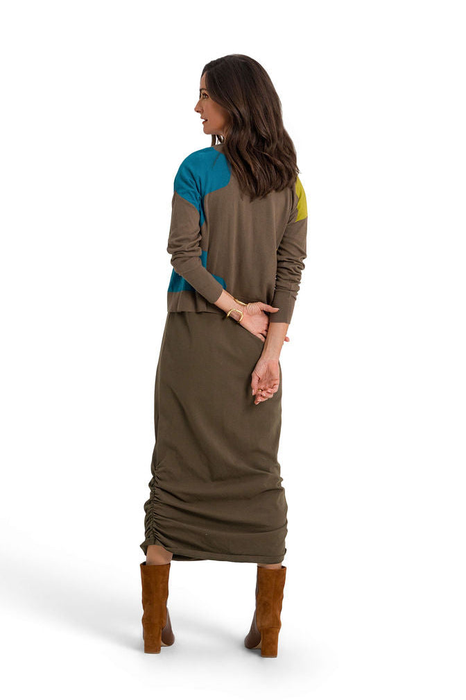 Pima Cotton Clouds Sweater - Turtle Combo