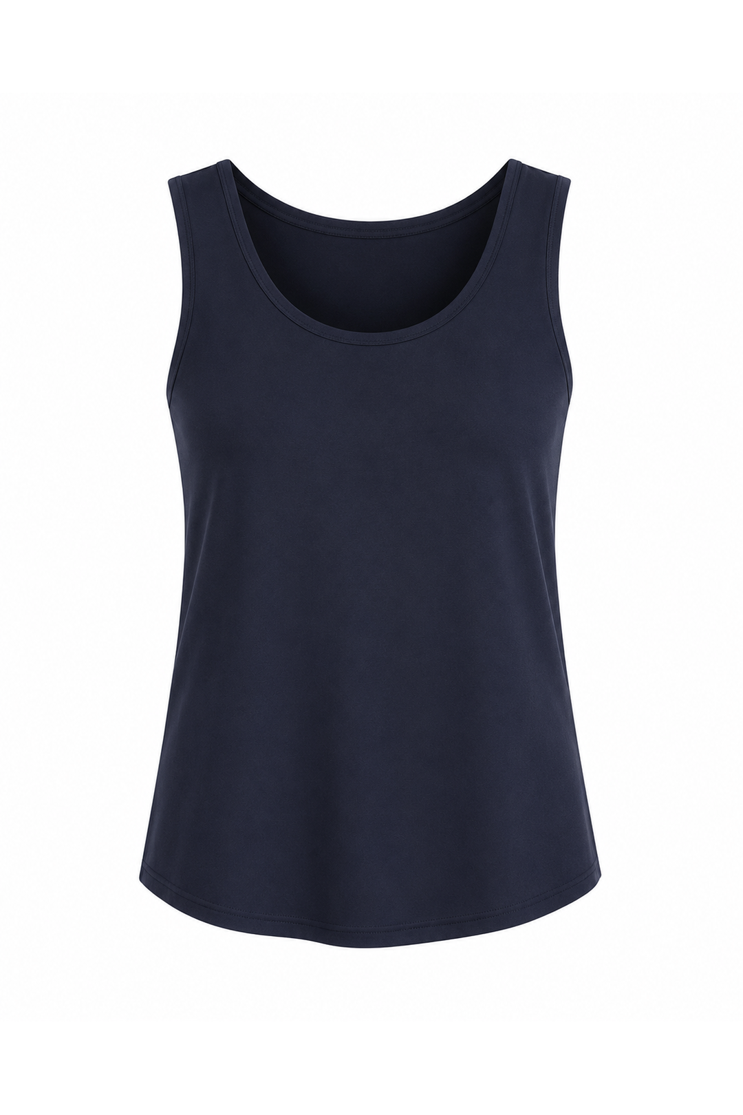 Cotton Lycra Shirttail Tank - Midnight