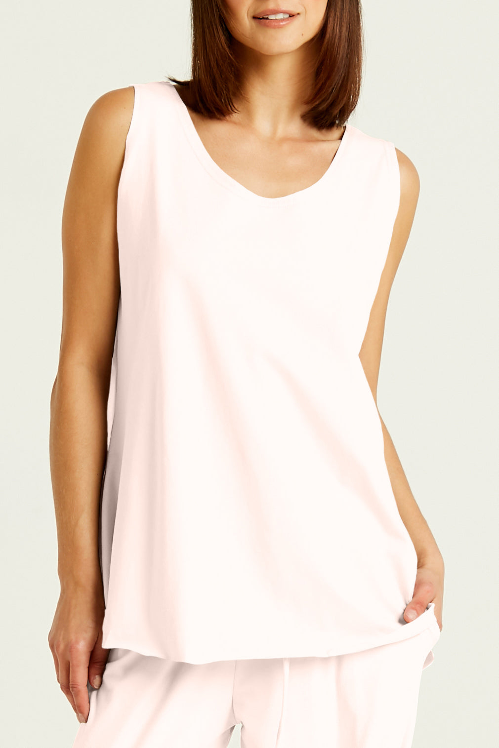 Cotton Lycra Shirttail Tank