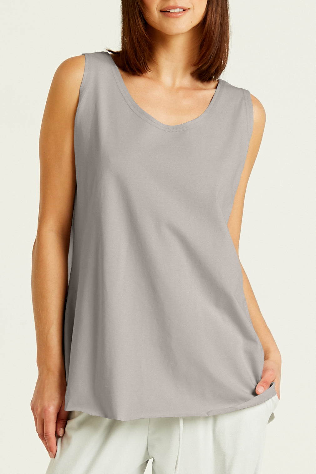 Cotton Lycra Shirttail Tank