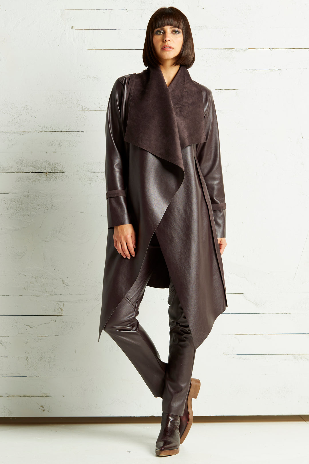 Vegan Leather Street Coat