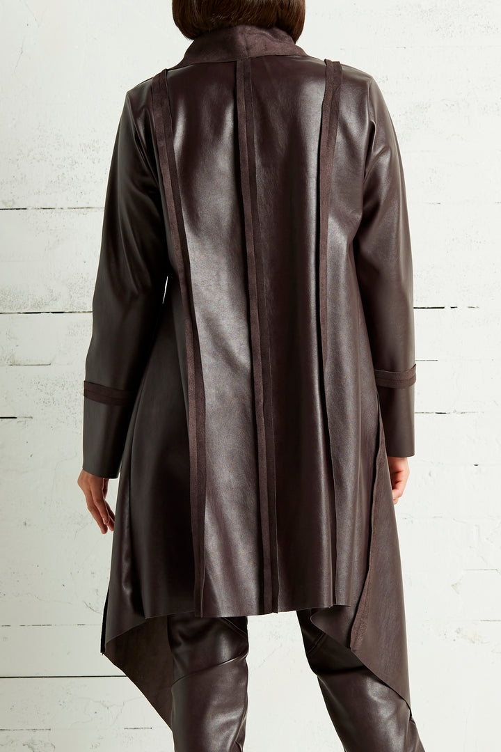 Vegan Leather Street Coat