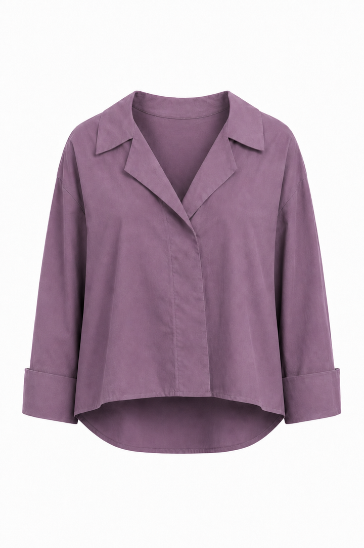 Cotton Mini Man Shirt - Amethyst