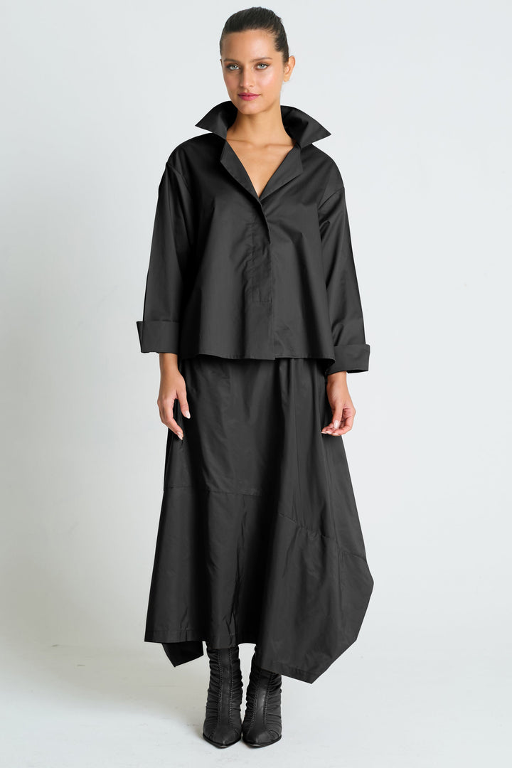 Cotton Mini Man Shirt - Black