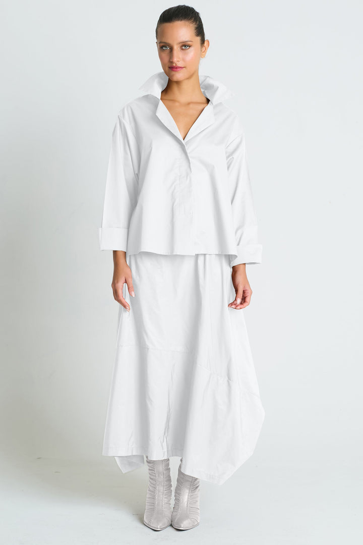 Cotton Mini Man Shirt - White
