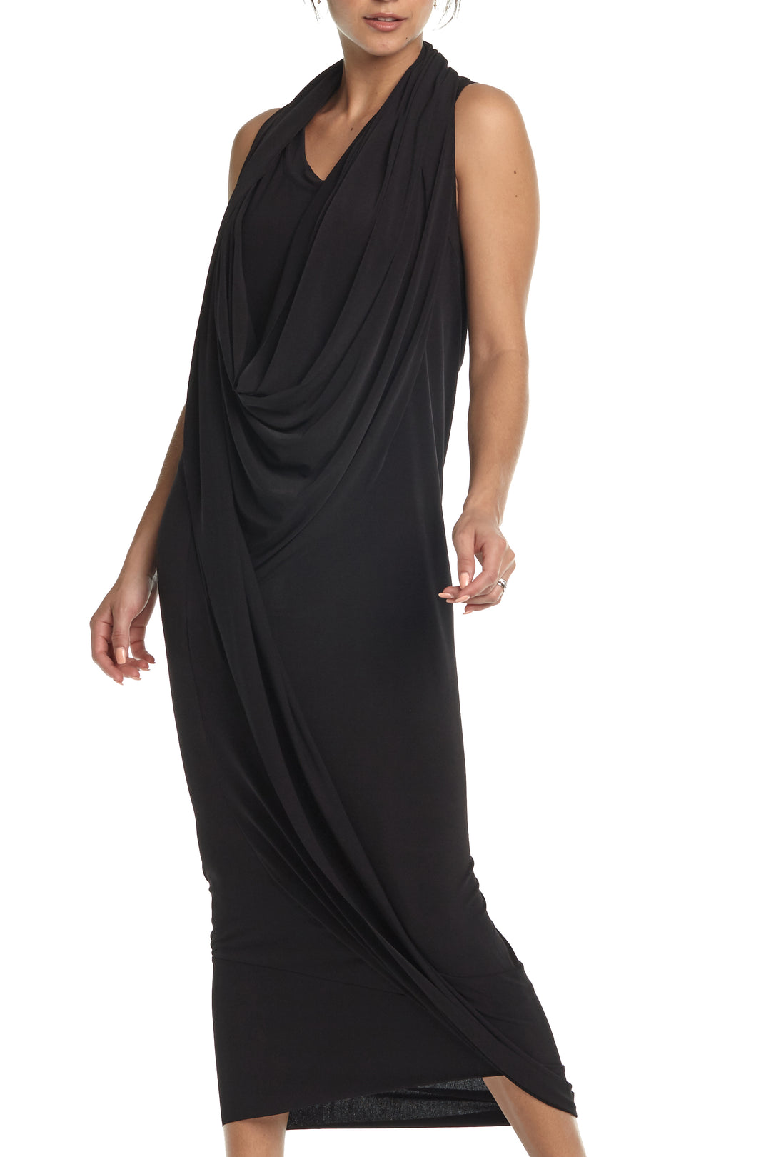 Matte Jersey Scarf Dress