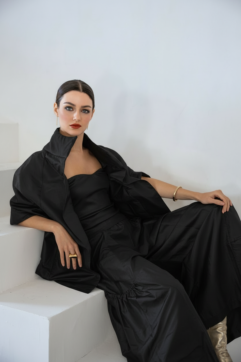 Holiday Dupioni Silk Chic Cape