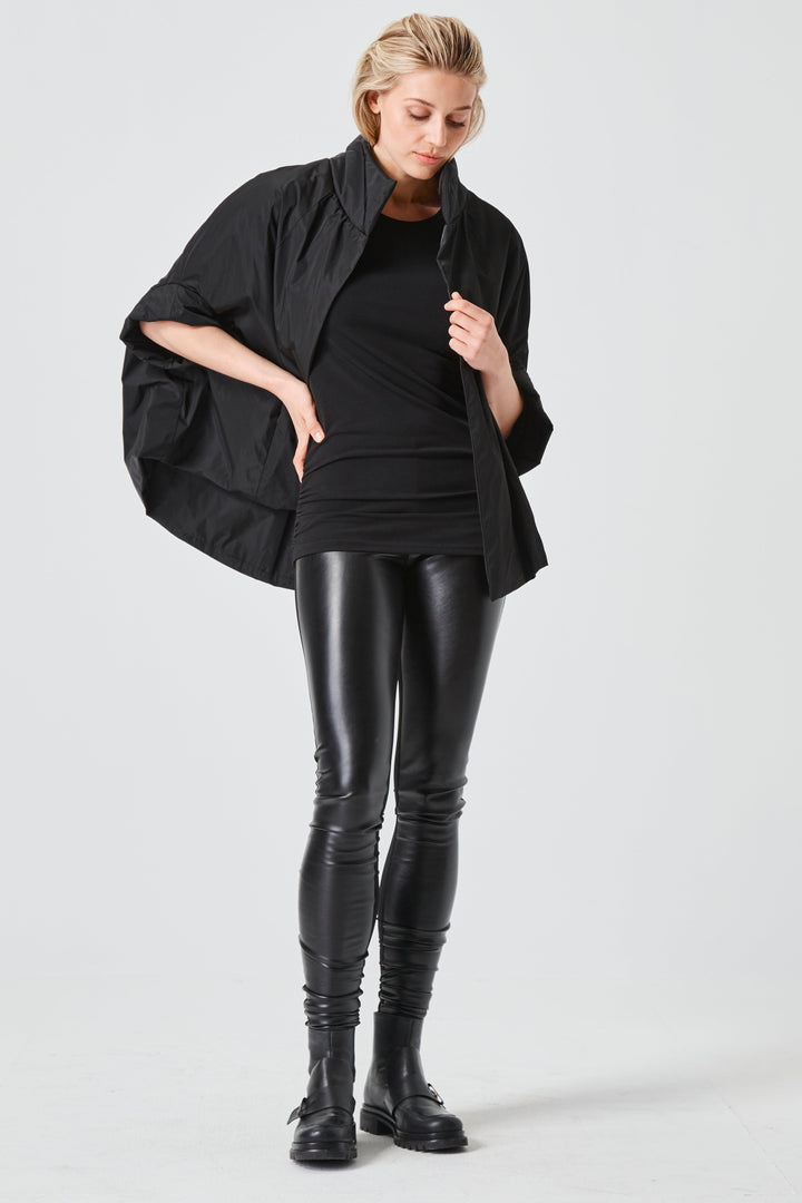 Women's Nylon Chic Cape in Black by PLANET
