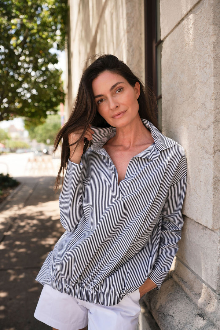 Cotton Parachute Shirt - Bold Stripe