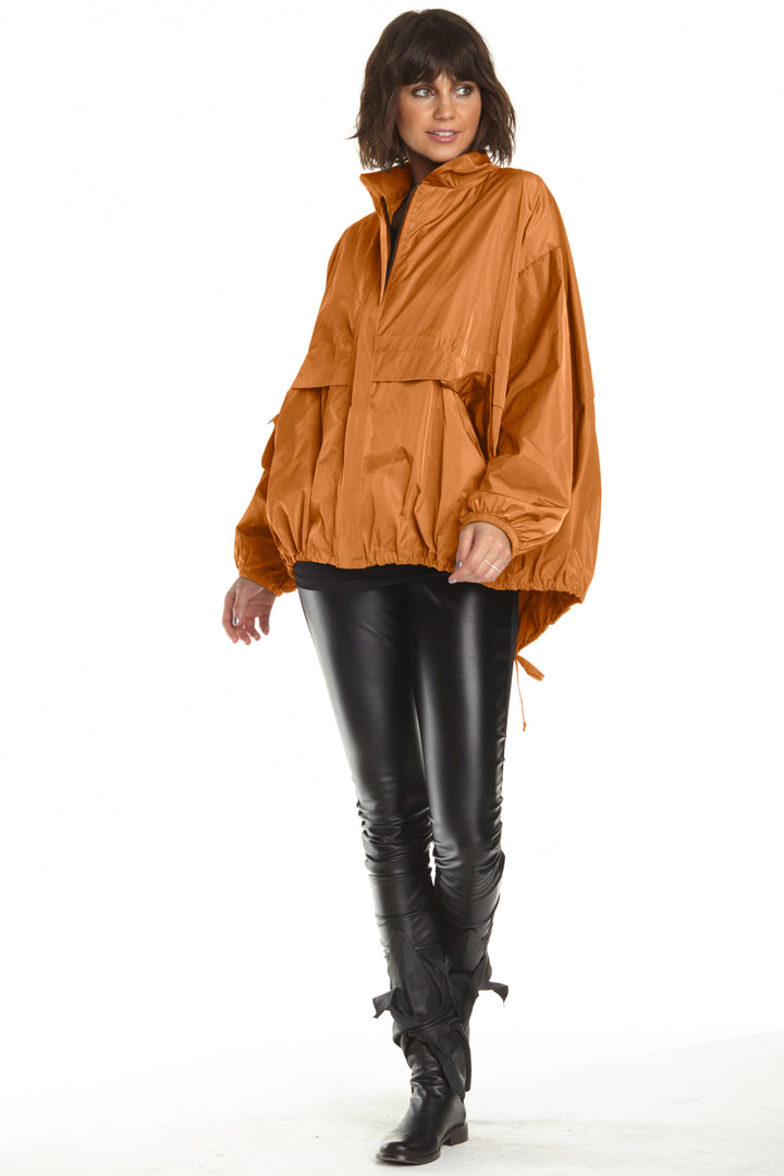 Nylon Chic Bomber - Chestnut