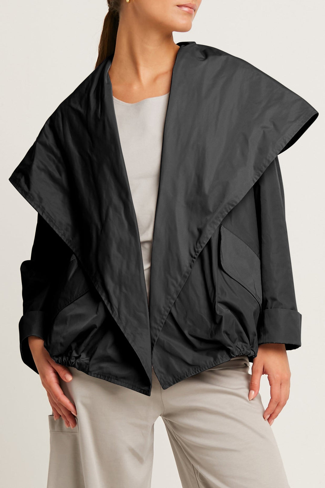 Nylon Chicest Windbreaker - Black