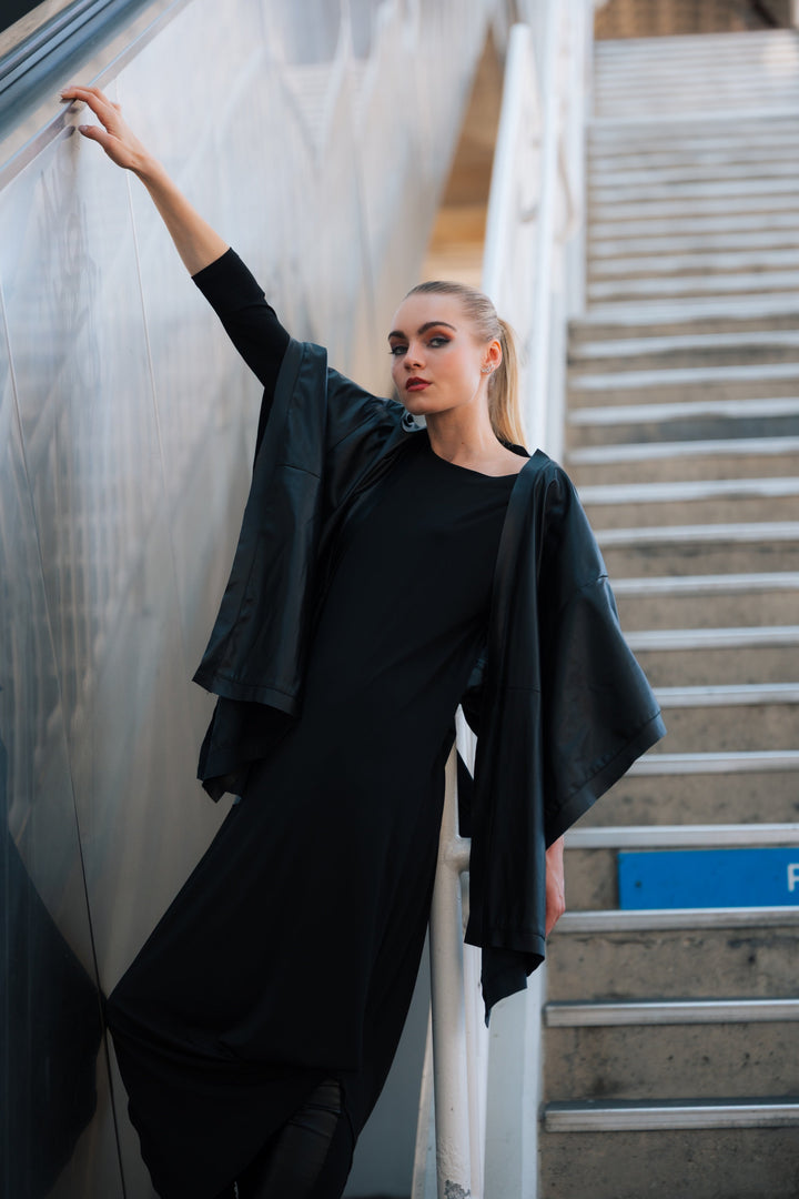 Vegan Leather Poncho