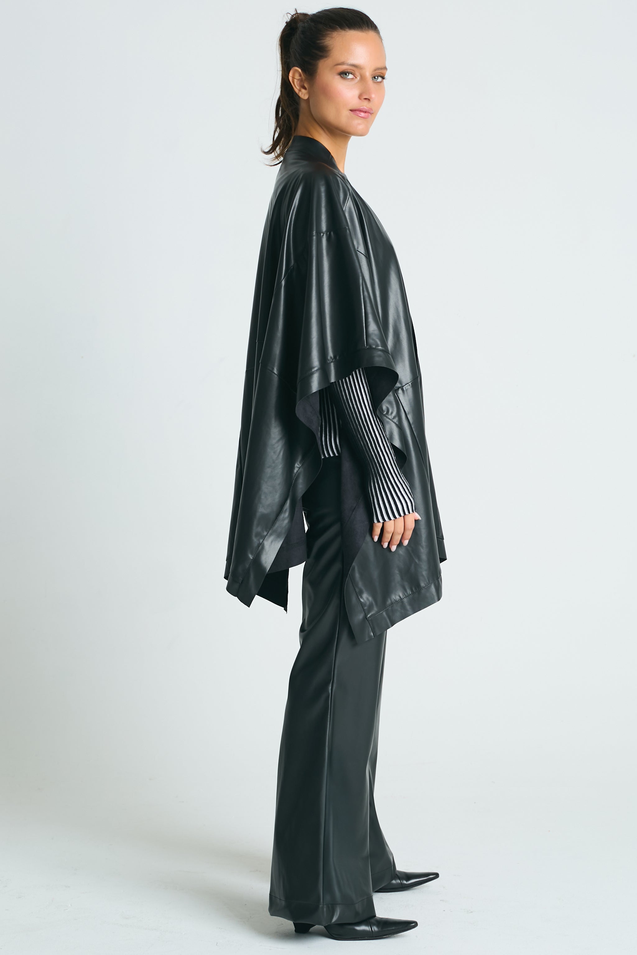 Vegan Leather Poncho – PLANET by Lauren G