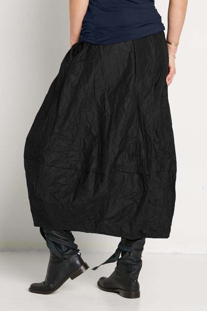 Crushed Nylon Puff Skirt