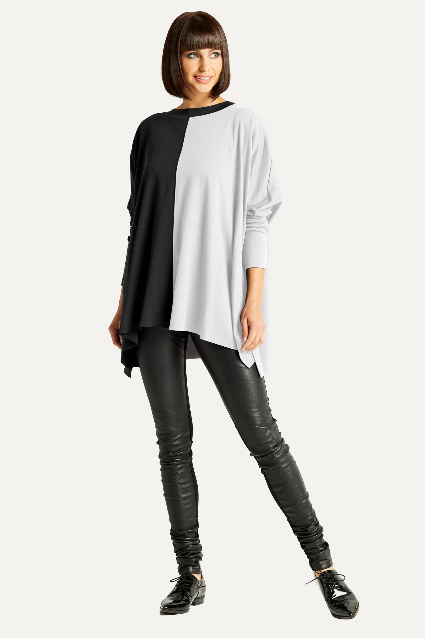 Pima Cotton Two Tone Crew Swing Tee