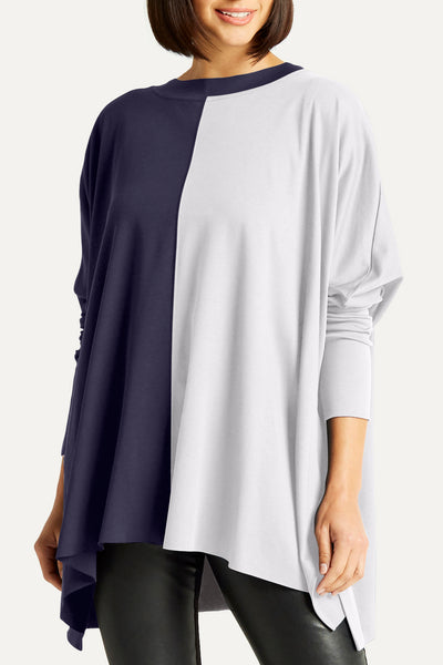 Pima Cotton Two Tone Crew Swing Tee