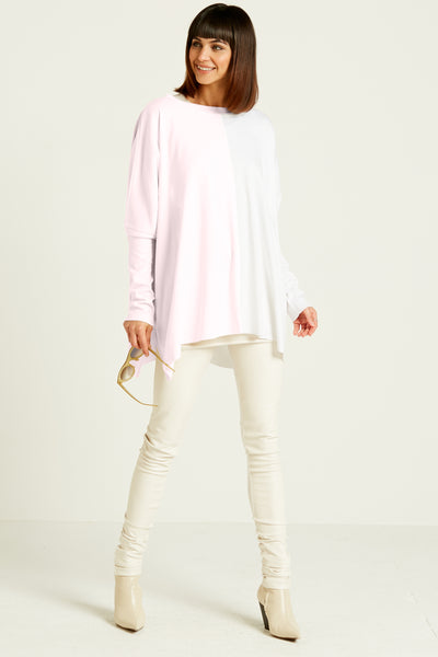 Pima Cotton Two Tone Crew Swing Tee