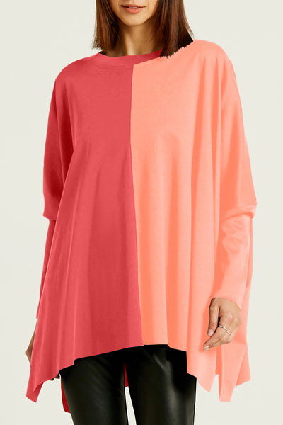 Pima Cotton Two Tone Crew Swing Tee