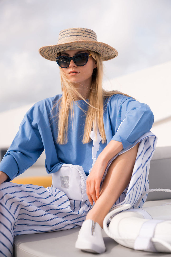 Pima Cotton Mini Luxury Boxy T-Shirt - Marina