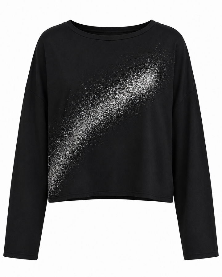 Pima Cotton Mini Bleached Luxury Boxy T-Shirt - Black