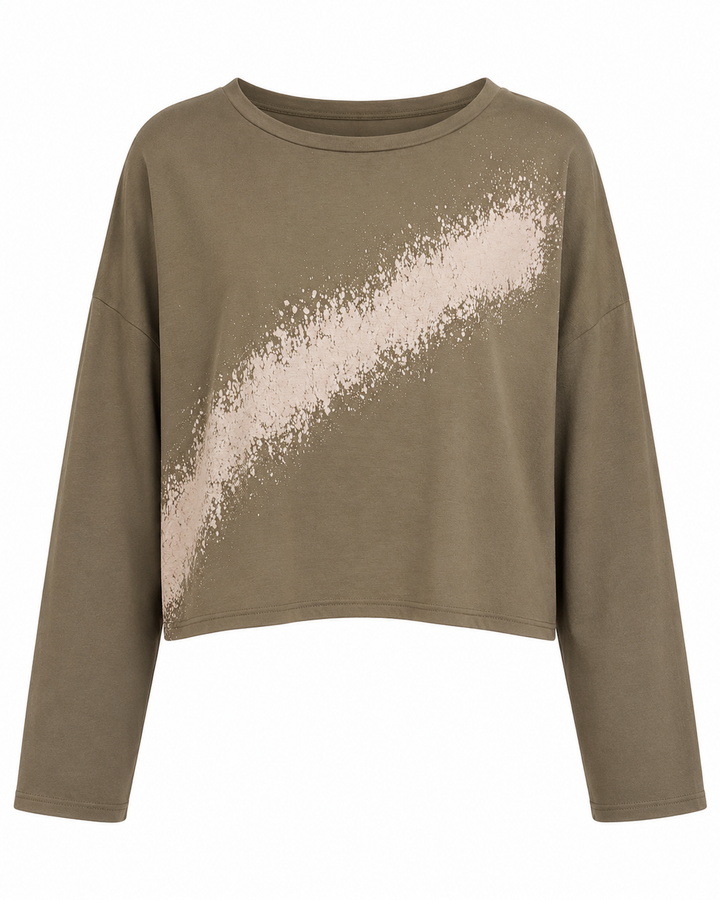 Pima Cotton Mini Bleached Luxury Boxy T-Shirt - Fawn