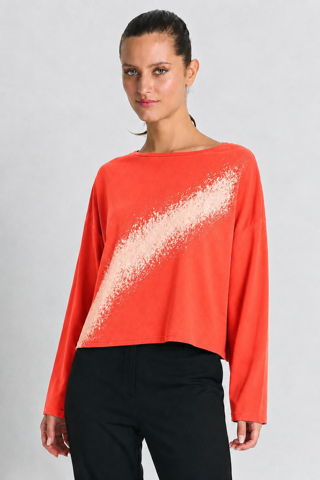 Pima Cotton Mini Bleached Luxury Boxy T-Shirt - Grenadine